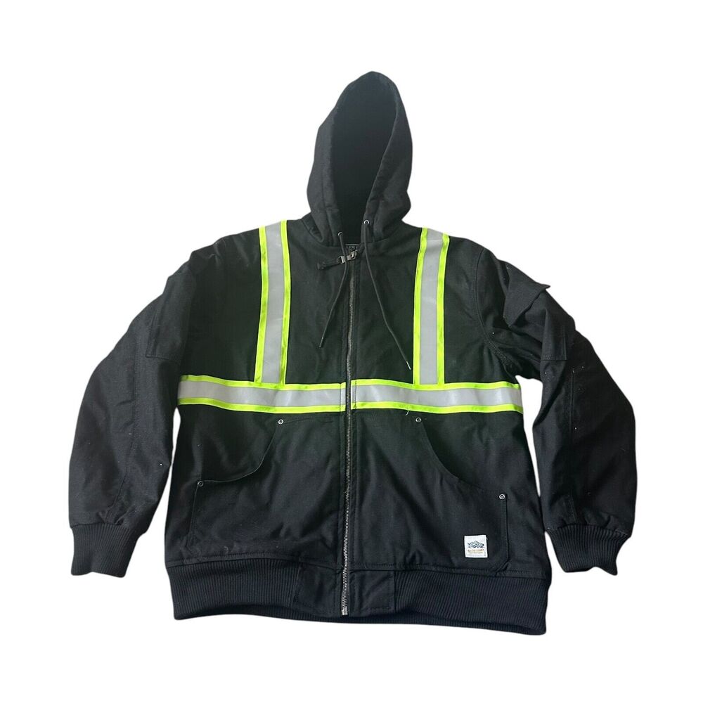 Bass Creek Workwear High Visibility Men's Safety Lined Coat Men's Size M Yellow